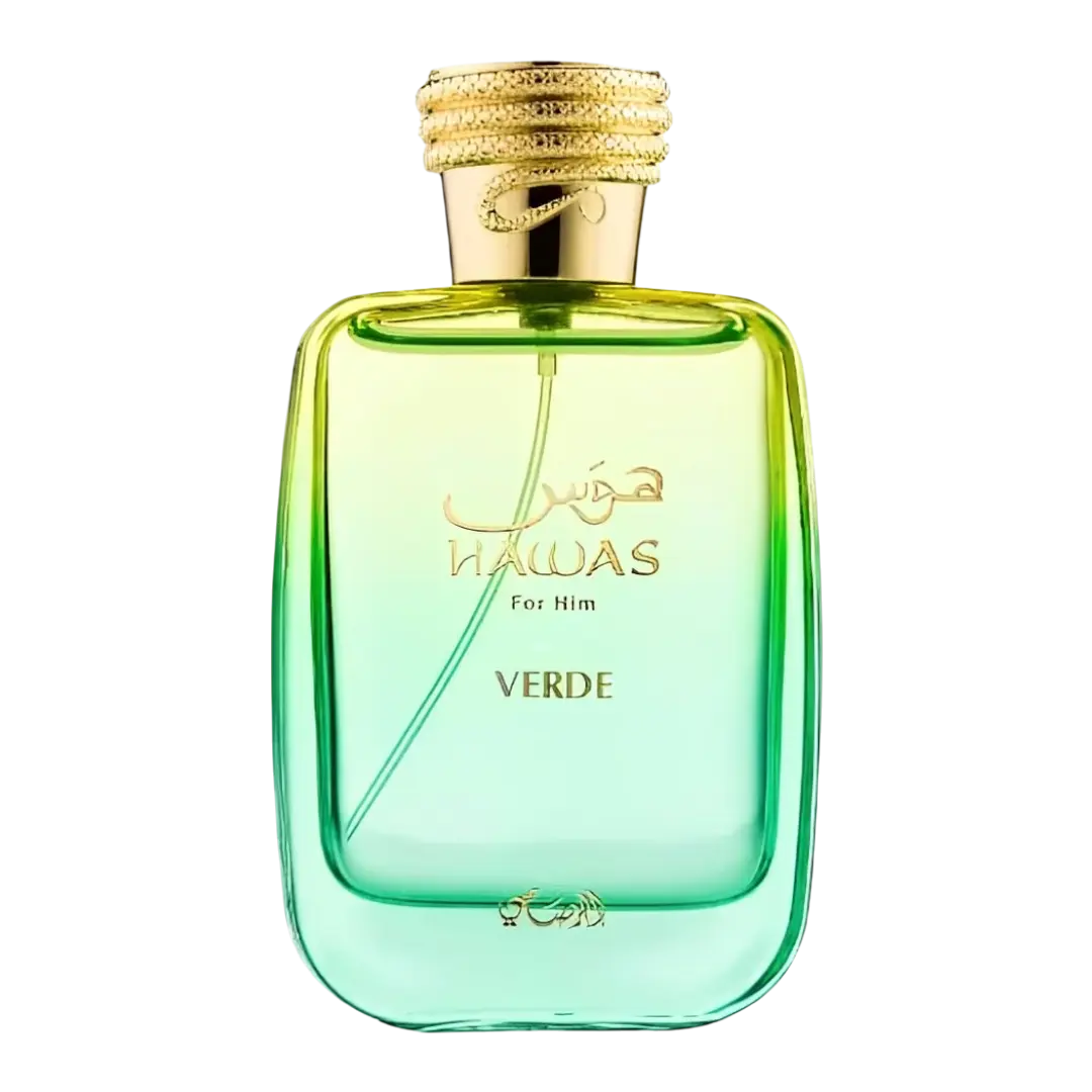 Rasasi Hawas Verde parfum bottle front view