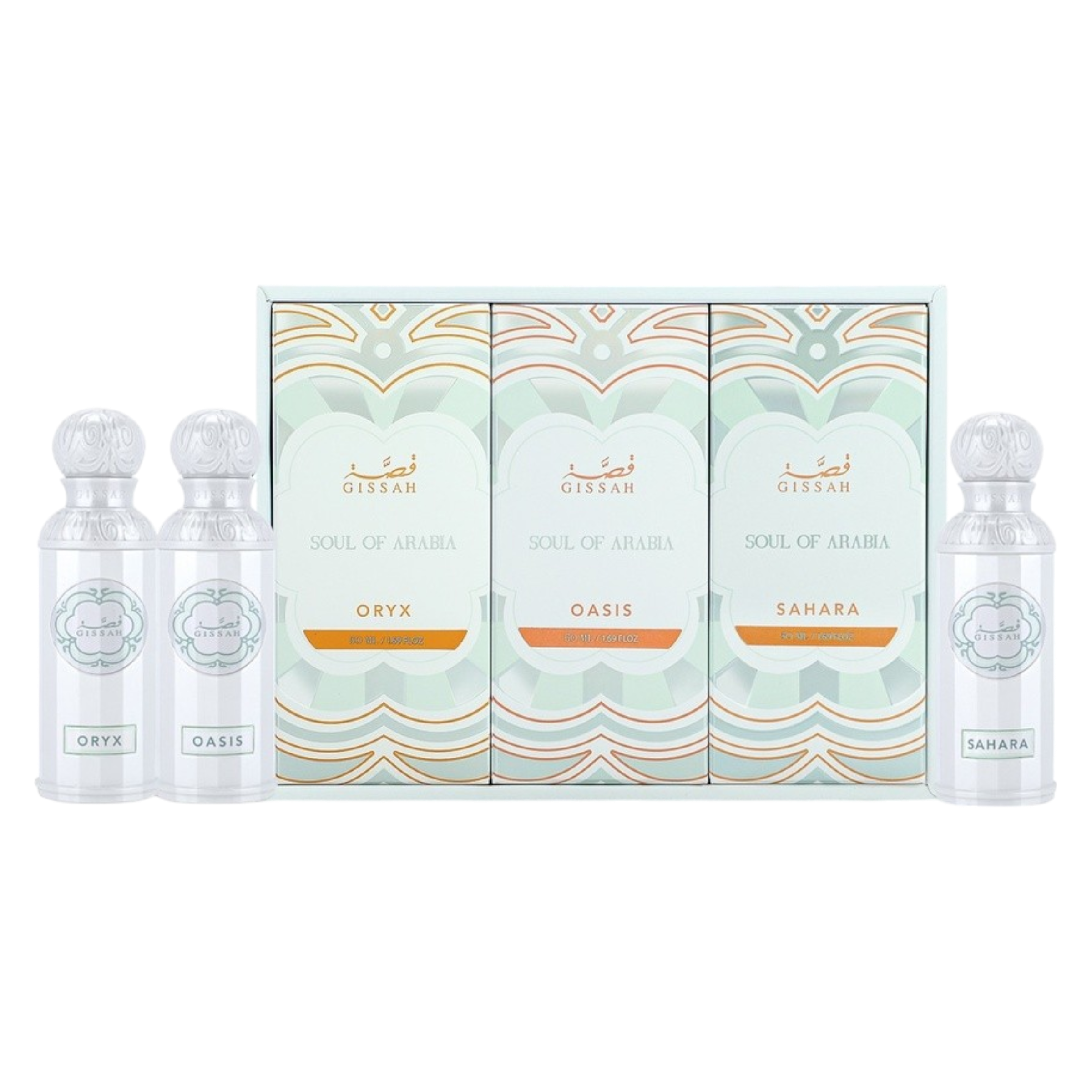 Soul of Arabia Eau de Parfum Set – Gissah Perfumes – 3 x 50ml Unisex