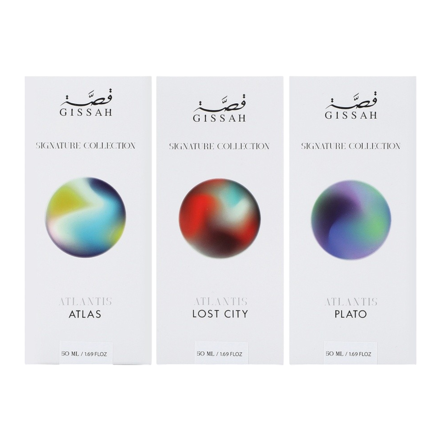 Gissah Atlantis Parfümset – Unisex – 3x50ml 
