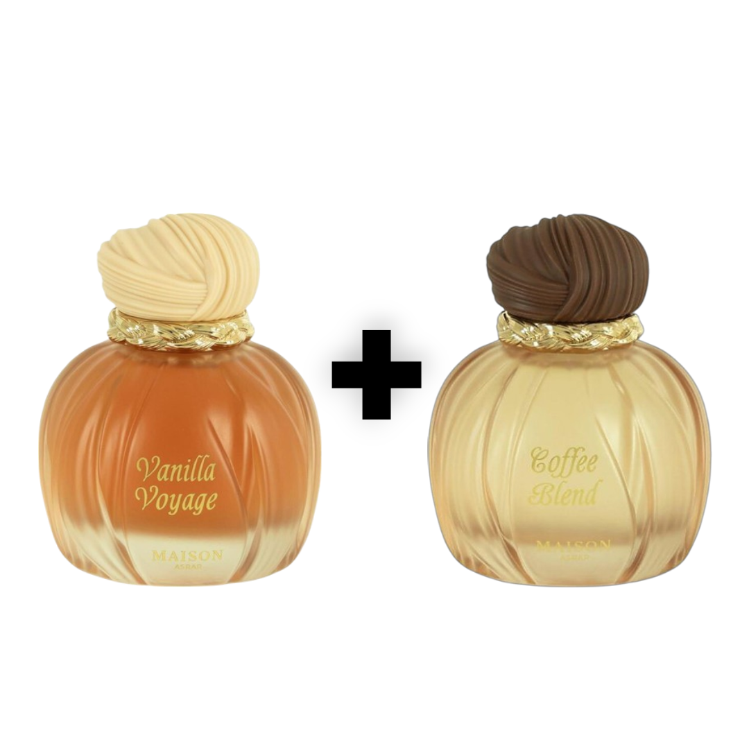 Maison Asrar Vanilla Voyage & Coffee Blend Bundle – Bundle & Save – 2x100ml Eau de Parfum (Unisex)