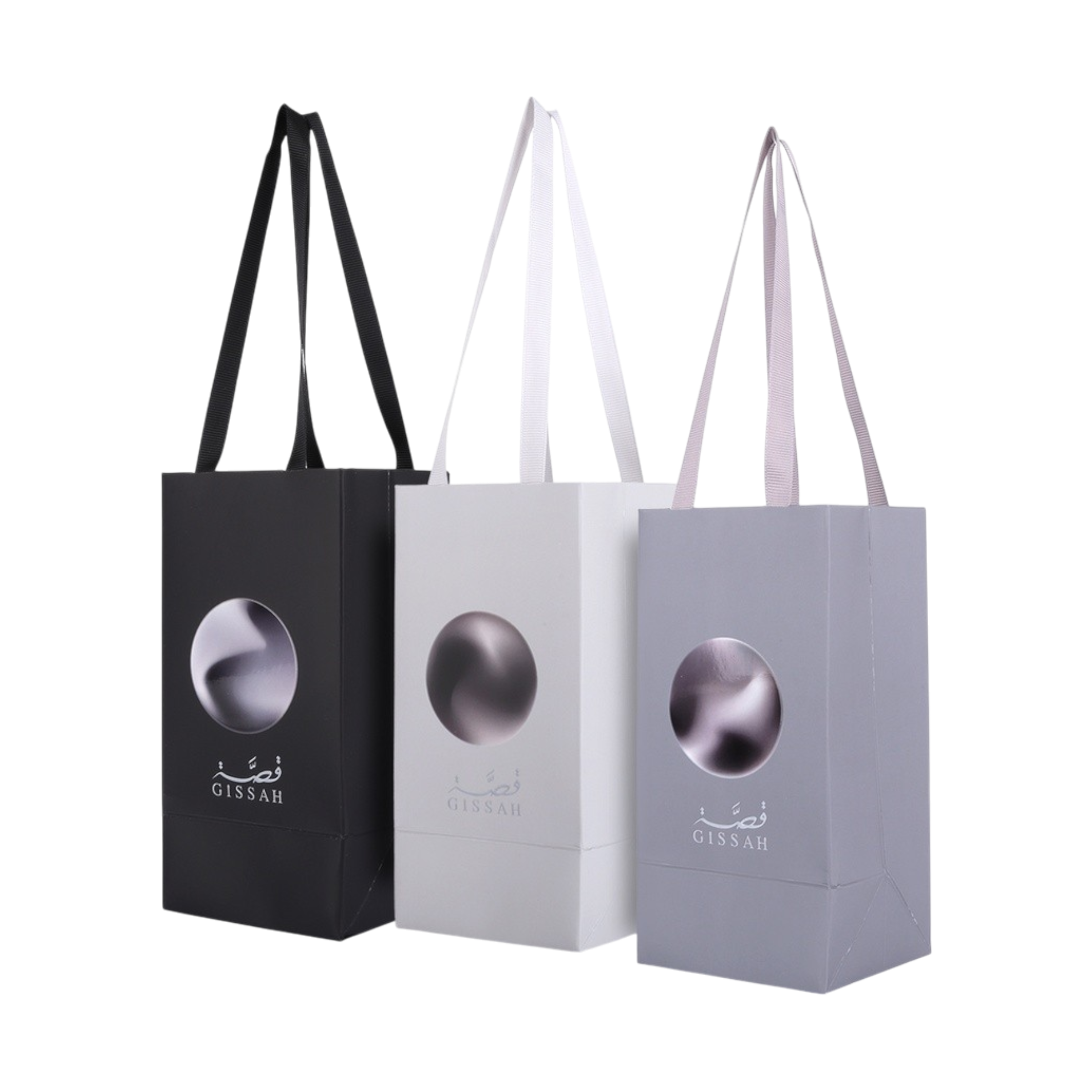 Graphite Set – Gissah – Masculine Eau de Parfum Collection – 3×50ml + 3 Mini Bags